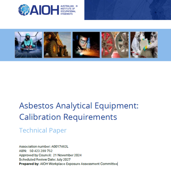 AIOH Technical Paper - Asbestos Analytical Equipment: Calibration Requirements (2024)