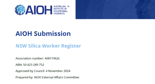 AIOH Submission - NSW Silica Worker Register